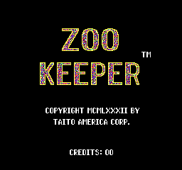 Zoo Keeper (set 3) Title Screen